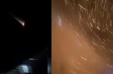İran'ın balistik füzelerinin Ürdün'deki askeri üssü vurduğu anlar