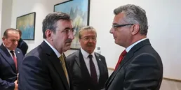 KKTC Cumhurbaşkanı Erhürman, Cumhurbaşkanı Yardımcısı Yılmaz'ı Kabul Etti