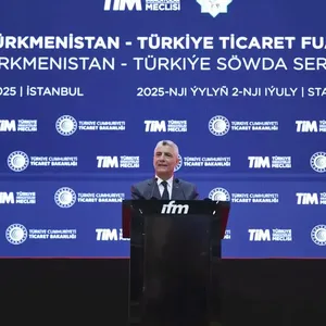 Ticaret Bakanı Bolat, Türkmenistan Ticaret Fuarı ve F İstanbul Fuarı'nın açılışında konuştu: