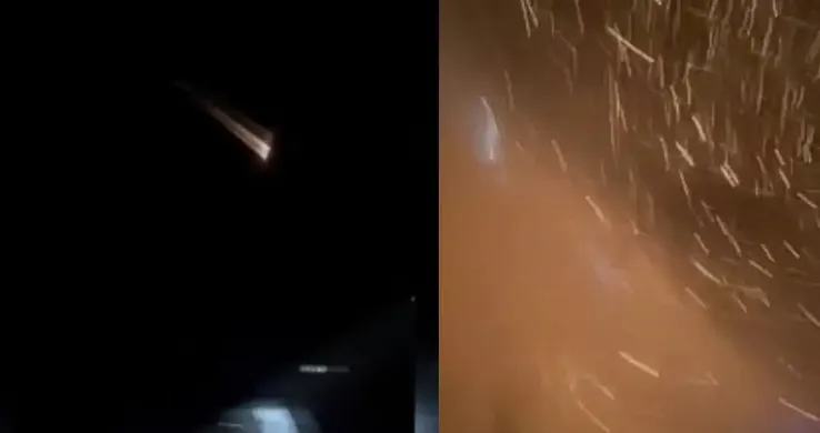 İran'ın balistik füzelerinin Ürdün'deki askeri üssü vurduğu anlar