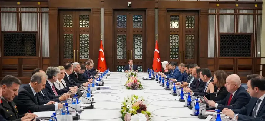 Cumhurbaşkanı Yardımcısı Yılmaz, Türkiye Coğrafi Bilgi Sistemi Kurulu Toplantısı'nda konuştu: