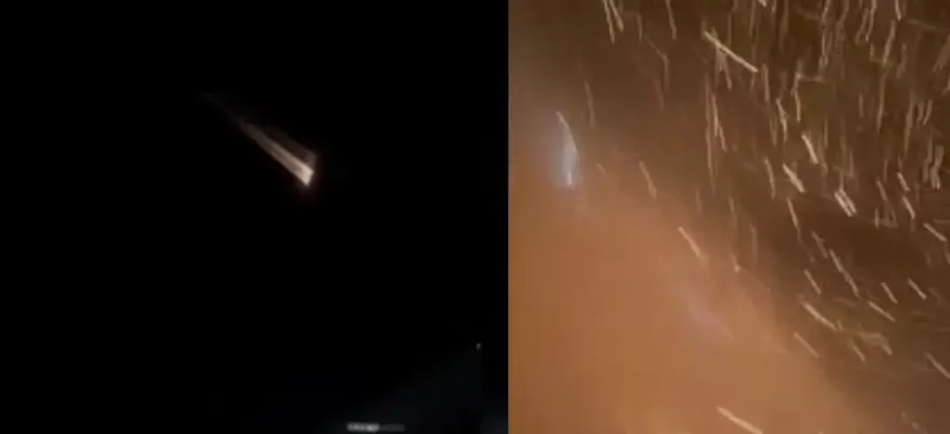 İran'ın balistik füzelerinin Ürdün'deki askeri üssü vurduğu anlar