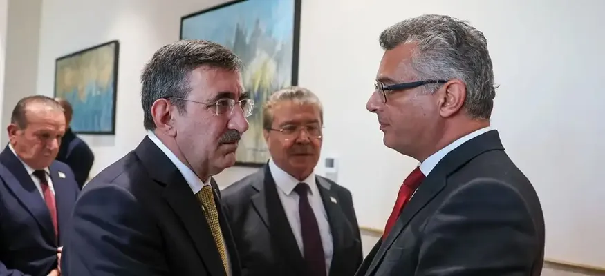 KKTC Cumhurbaşkanı Erhürman, Cumhurbaşkanı Yardımcısı Yılmaz'ı Kabul Etti