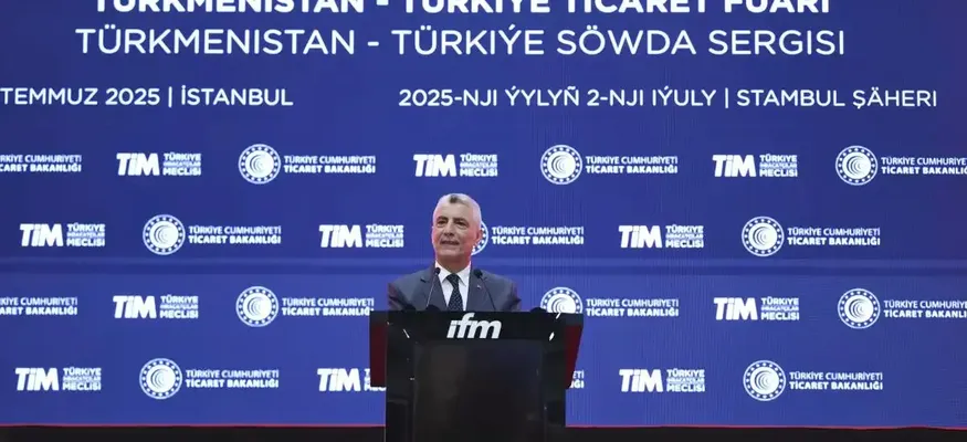 Ticaret Bakanı Bolat, Türkmenistan Ticaret Fuarı ve F İstanbul Fuarı'nın açılışında konuştu: