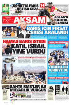AKŞAM 5 Ekim 2025 gazete manşeti