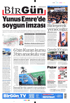 BİRGÜN 5 Ekim 2025 gazete manşeti