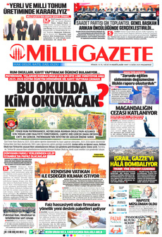 MİLLİ GAZETE 6 Ekim 2025 gazete manşeti