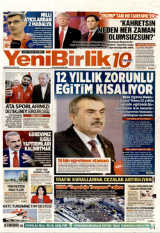 YENİBİRLİK 6 Ekim 2025 gazete manşeti