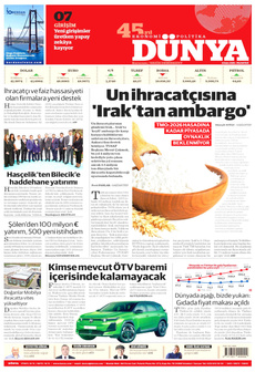 DÜNYA 6 Ekim 2025 gazete manşeti