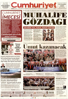 CUMHURİYET 9 Ekim 2025 gazete manşeti