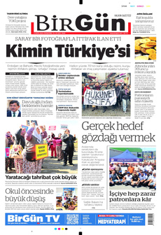 BİRGÜN 9 Ekim 2025 gazete manşeti