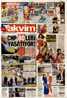 TAKVİM 9 Ekim 2025 gazete manşeti