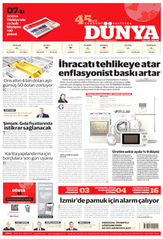 DÜNYA 9 Ekim 2025 gazete manşeti