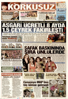 KORKUSUZ 9 Ekim 2025 gazete manşeti