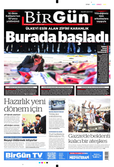 BİRGÜN 10 Ekim 2025 gazete manşeti
