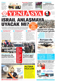 YENİ ASYA 10 Ekim 2025 gazete manşeti