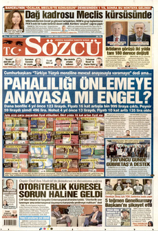 SÖZCÜ 11 Ekim 2025 gazete manşeti