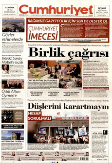 CUMHURİYET 11 Ekim 2025 gazete manşeti