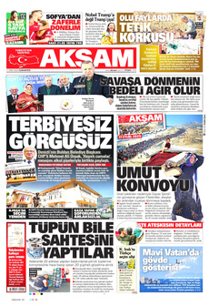 AKŞAM 11 Ekim 2025 gazete manşeti