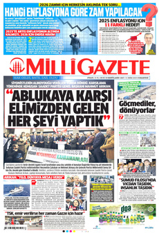 MİLLİ GAZETE 11 Ekim 2025 gazete manşeti