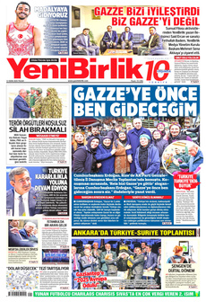 YENİBİRLİK 12 Ekim 2025 gazete manşeti