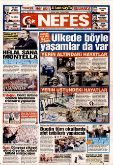 NEFES 13 Ekim 2025 gazete manşeti