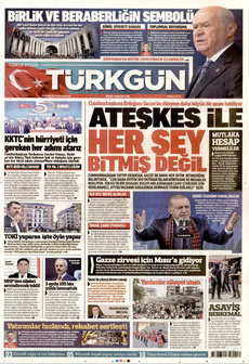 TÜRKGÜN 13 Ekim 2025 gazete manşeti