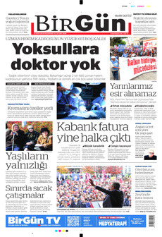 BİRGÜN 13 Ekim 2025 gazete manşeti