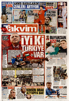 TAKVİM 13 Ekim 2025 gazete manşeti