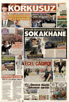 KORKUSUZ 13 Ekim 2025 gazete manşeti