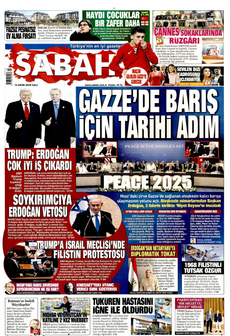SABAH 14 Ekim 2025 gazete manşeti