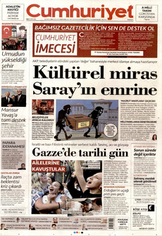 CUMHURİYET 14 Ekim 2025 gazete manşeti