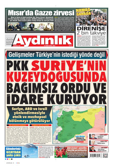 AYDINLIK GAZETESİ 14 Ekim 2025 gazete manşeti