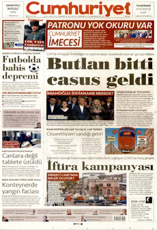 CUMHURİYET 28 Ekim 2025 gazete manşeti