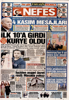NEFES 5 Kasım 2025 gazete manşeti