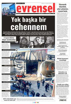 EVRENSEL 9 Kasım 2025 gazete manşeti