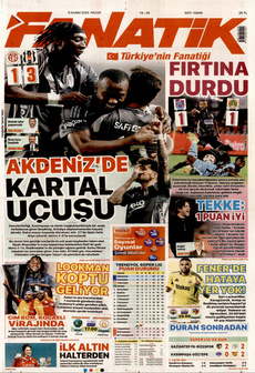 FANATİK 9 Kasım 2025 gazete manşeti