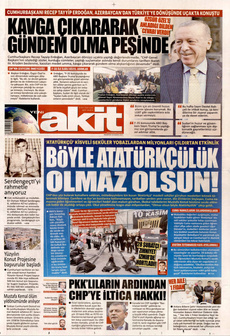 YENİ AKİT 10 Kasım 2025 gazete manşeti