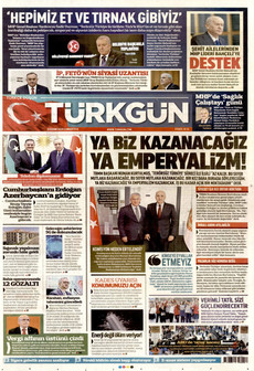TÜRKGÜN 8 Kasım 2025 gazete manşeti