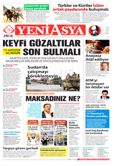 YENİ ASYA 8 Kasım 2025 gazete manşeti