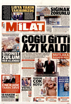 MİLAT 8 Kasım 2025 gazete manşeti