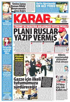 KARAR 24 Kasım 2025 gazete manşeti