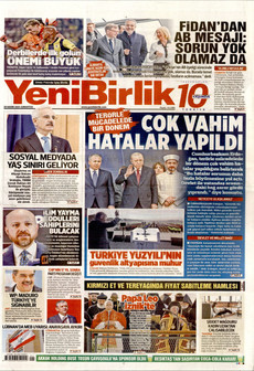 YENİBİRLİK 29 Kasım 2025 gazete manşeti