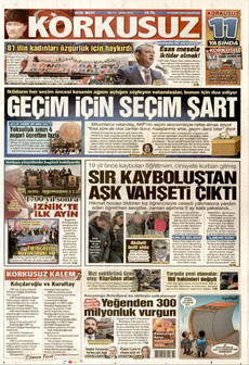 KORKUSUZ 29 Kasım 2025 gazete manşeti