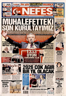 NEFES 30 Kasım 2025 gazete manşeti