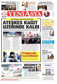 YENİ ASYA 22 Aralık 2025 gazete manşeti