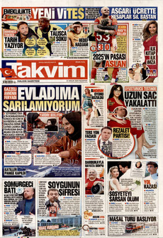 TAKVİM 22 Aralık 2025 gazete manşeti