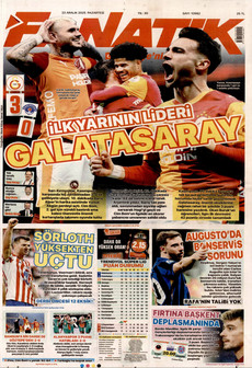 FANATİK 22 Aralık 2025 gazete manşeti