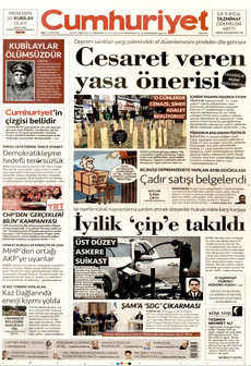 CUMHURİYET 23 Aralık 2025 gazete manşeti