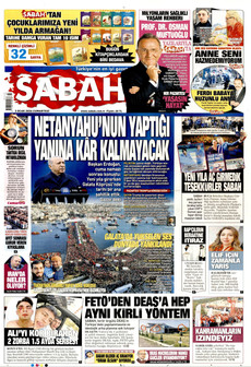 SABAH 3 Ocak 2026 gazete manşeti